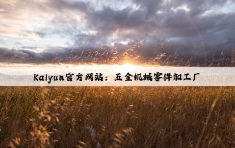 Kaiyun官方网站：五金机械零件加工厂